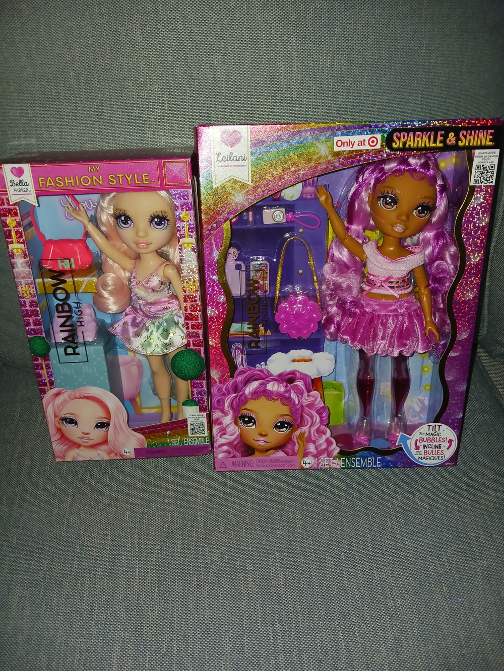 Lot Of 2 Rainbow High Dolls New In Box Bella Parker Leilani Sparkle And Shine